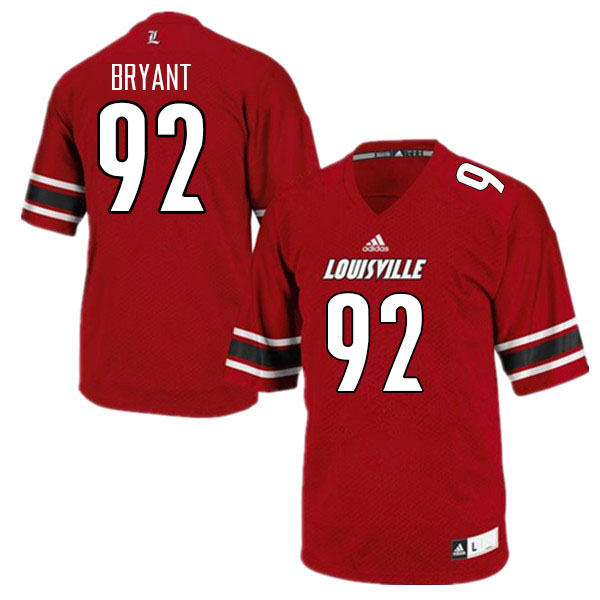 Men #92 Henry Bryant Louisville Cardinals College Football Jerseys Sale-Red